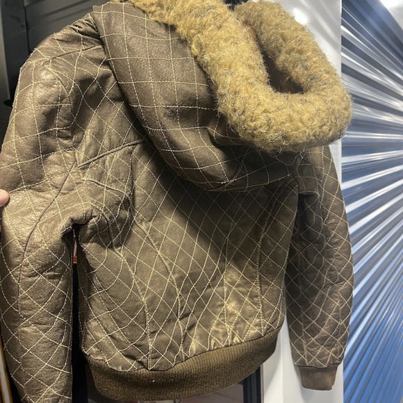 Vintage Y2K Baby Phat Women’s Jacket Brown Faux Fur Small - Picture 8 of 8